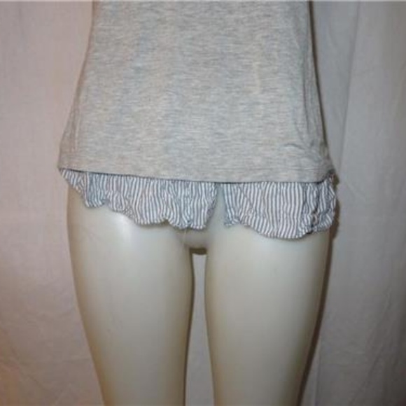 MACY'S GRAY/WHITE DOUBLE LAYERED TANK TOP SIZE S - Picture 4 of 5
